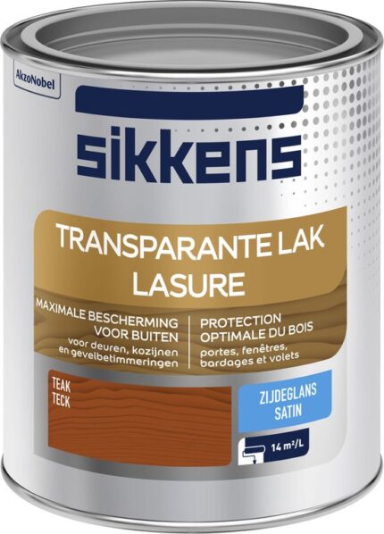 Sikkens buitenlak zijdeglans transparant teak 750 ml